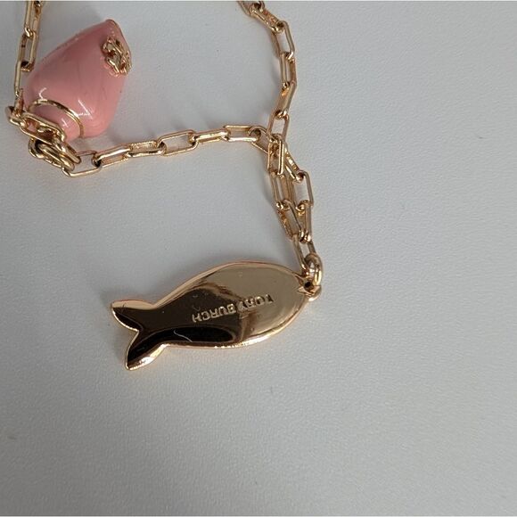 Tory Burch Gold and Pink Charm Bracelet - Picture 5 of 7